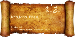 Krajcsa Enid névjegykártya